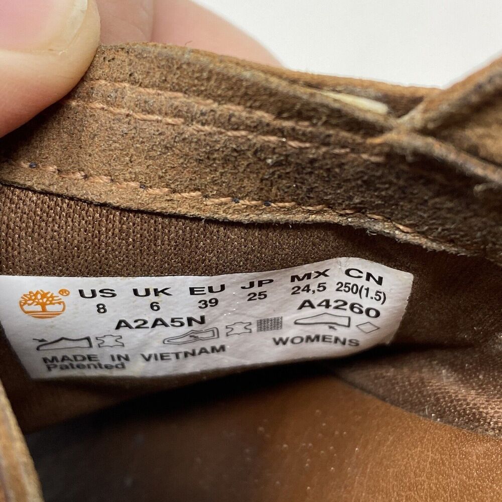 Timberland Womens Emerson Point Peep Toe Platform Sandal Size 8 Brown Leather - Picture 14 of 14
